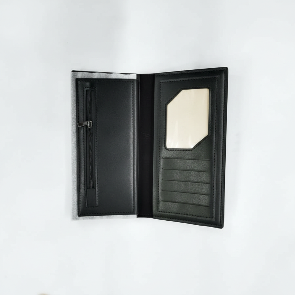 Premium Black Men Long Wallet