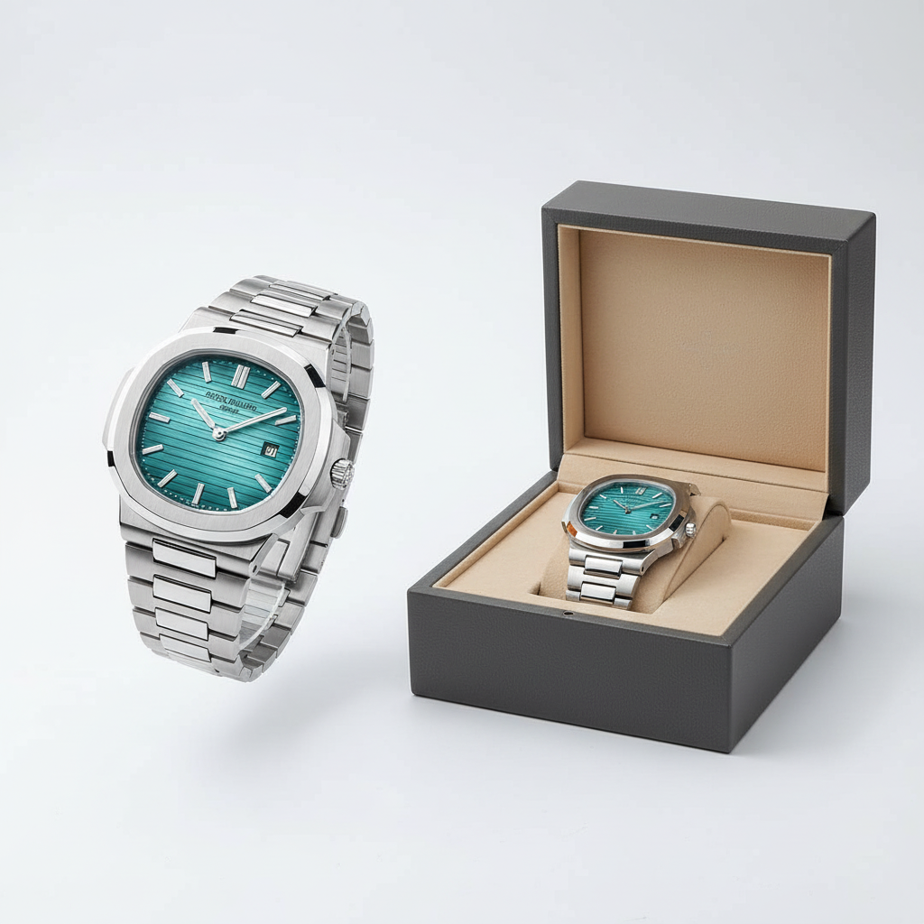 Emerald Steel Luxury Watch