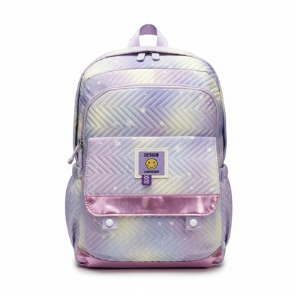 Girls pastel star school backpack lightweight and comfortable kids bag
