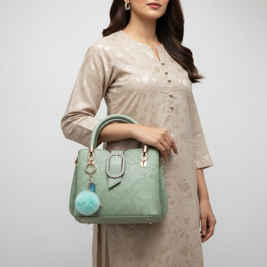 Elegant Green Ladies Handbag