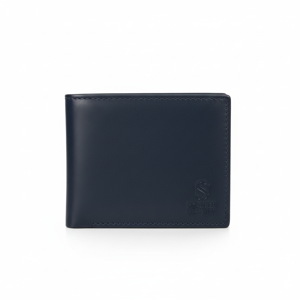 navy blue leather wallet for men
