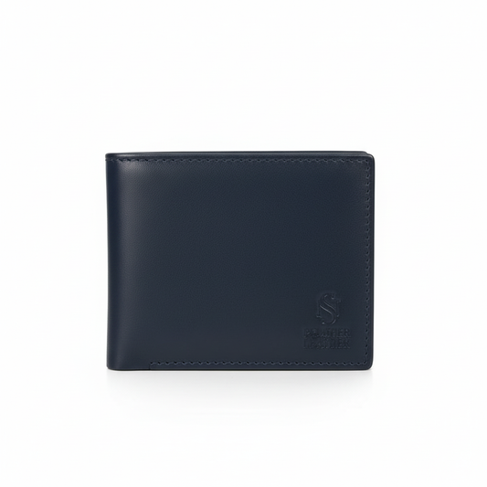 navy blue leather wallet for men
